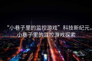 “小巷子里的監控游戲”科技新紀元，小巷子里的監控游戲探索