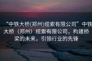 “中鐵大橋(鄭州)纜索有限公司”中鐵大橋（鄭州）纜索有限公司，構建橋梁的未來，引領行業的先鋒