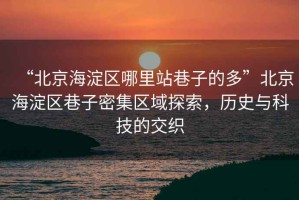 “北京海淀區哪里站巷子的多”北京海淀區巷子密集區域探索，歷史與科技的交織