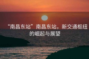 “南昌東站”南昌東站，新交通樞紐的崛起與展望