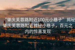 “肇慶芙蓉路附近100元小巷子”揭秘肇慶芙蓉路附近神秘小巷子，百元之內的驚喜發現