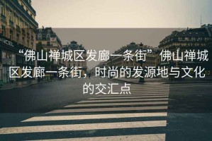 “佛山禪城區(qū)發(fā)廊一條街”佛山禪城區(qū)發(fā)廊一條街，時尚的發(fā)源地與文化的交匯點
