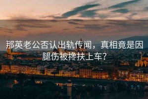 那英老公否認出軌傳聞，真相竟是因腿傷被攙扶上車？