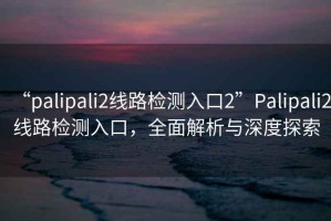 “palipali2線路檢測入口2”Palipali2線路檢測入口，全面解析與深度探索