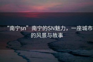 “南寧sn”南寧的SN魅力，一座城市的風(fēng)景與故事