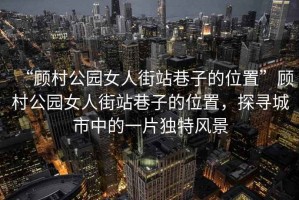 “顧村公園女人街站巷子的位置”顧村公園女人街站巷子的位置，探尋城市中的一片獨特風景