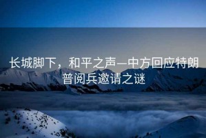 長城腳下，和平之聲—中方回應特朗普閱兵邀請之謎