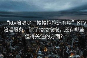 “ktv陪唱除了摟摟抱抱還有啥”KTV陪唱服務，除了摟摟抱抱，還有哪些值得關注的方面？