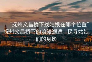 “撫州文昌橋下找姑娘在哪個位置”撫州文昌橋下的浪漫邂逅—探尋姑娘們的身影