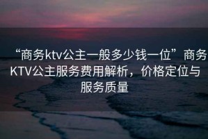 “商務ktv公主一般多少錢一位”商務KTV公主服務費用解析，價格定位與服務質量