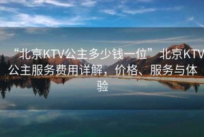 “北京KTV公主多少錢一位”北京KTV公主服務(wù)費(fèi)用詳解，價(jià)格、服務(wù)與體驗(yàn)