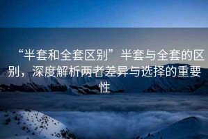 “半套和全套區別”半套與全套的區別，深度解析兩者差異與選擇的重要性