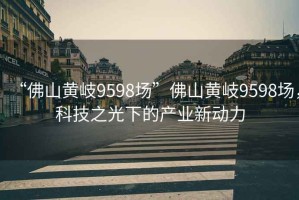 “佛山黃岐9598場”佛山黃岐9598場，科技之光下的產業新動力