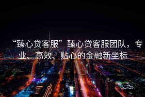 “臻心貸客服”臻心貸客服團(tuán)隊，專業(yè)、高效、貼心的金融新坐標(biāo)