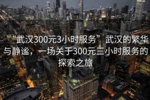 “武漢300元3小時服務”武漢的繁華與靜謐，一場關于300元三小時服務的探索之旅