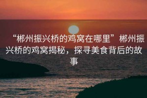 “郴州振興橋的雞窩在哪里”郴州振興橋的雞窩揭秘，探尋美食背后的故事