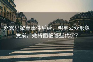 趙露思掀桌事件后續(xù)，明星公眾形象受損，她將面臨哪些代價(jià)？