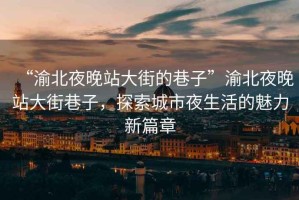 “渝北夜晚站大街的巷子”渝北夜晚站大街巷子，探索城市夜生活的魅力新篇章