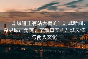 “鹽城哪里有站大街的”鹽城新聞，探尋城市角落，了解真實的鹽城風情與街頭文化