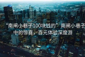 “南閘小巷子100塊錢的”南閘小巷子中的驚喜，百元體驗深度游
