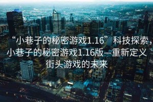 “小巷子的秘密游戲1.16”科技探索，小巷子的秘密游戲1.16版—重新定義街頭游戲的未來