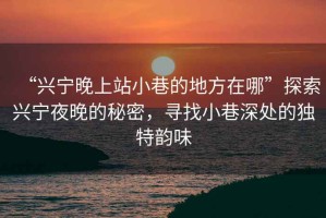 “興寧晚上站小巷的地方在哪”探索興寧夜晚的秘密，尋找小巷深處的獨特韻味
