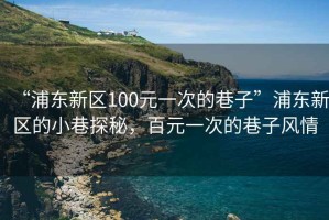 “浦東新區100元一次的巷子”浦東新區的小巷探秘，百元一次的巷子風情