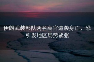 伊朗武裝部隊兩名高官遭襲身亡，恐引發(fā)地區(qū)局勢緊張