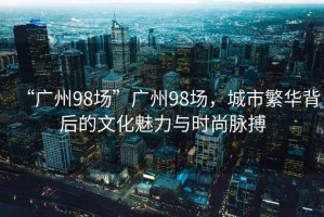 “廣州98場”廣州98場，城市繁華背后的文化魅力與時尚脈搏