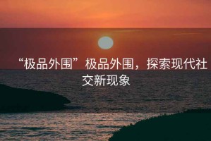 “極品外圍”極品外圍，探索現(xiàn)代社交新現(xiàn)象