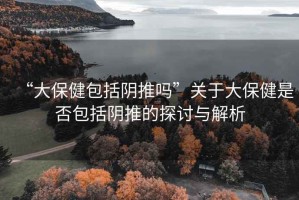 “大保健包括陰推嗎”關于大保健是否包括陰推的探討與解析