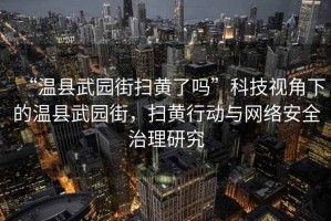 “溫縣武園街掃黃了嗎”科技視角下的溫縣武園街，掃黃行動與網絡安全治理研究