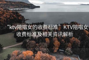 “ktv陪唱女的收費標準”KTV陪唱女收費標準及相關(guān)資訊解析