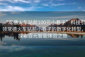 “常德火車站前100元小巷子”科技引領(lǐng)常德火車站前小巷子的數(shù)字化轉(zhuǎn)型，探索百元智能體驗(yàn)之旅