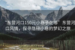 “東營河口150元小巷子在哪”東營河口風情，探尋隱秘小巷的夢幻之旅