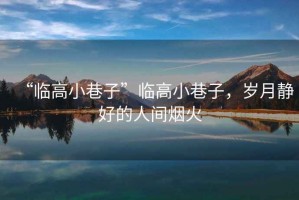 “臨高小巷子”臨高小巷子，歲月靜好的人間煙火