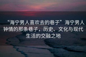 “海寧男人喜歡去的巷子”海寧男人鐘情的那條巷子，歷史、文化與現代生活的交融之地