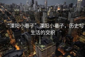 “溧陽小巷子”溧陽小巷子，歷史與生活的交織