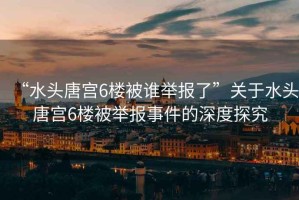 “水頭唐宮6樓被誰舉報了”關于水頭唐宮6樓被舉報事件的深度探究