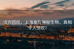 官方回應，上海發現神秘生物，真相令人驚嘆！