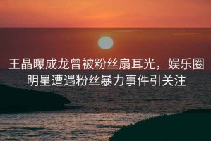 王晶曝成龍曾被粉絲扇耳光，娛樂圈明星遭遇粉絲暴力事件引關注