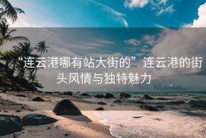 “連云港哪有站大街的”連云港的街頭風情與獨特魅力