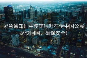 緊急通知！中使館呼吁在伊中國公民盡快回國，確保安全！