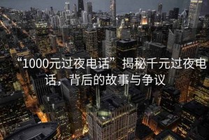“1000元過夜電話”揭秘千元過夜電話，背后的故事與爭議