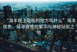 “海豐晚上站街的地方叫什么”海豐夜色，探尋夜晚的繁華與神秘站街之地