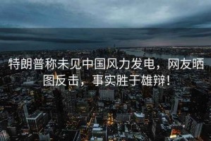 特朗普稱未見中國風力發電，網友曬圖反擊，事實勝于雄辯！