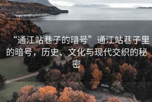 “通江站巷子的暗號”通江站巷子里的暗號，歷史、文化與現代交織的秘密