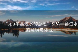 “spa半套過(guò)水的意思”SPA半套過(guò)水的意境與體驗(yàn)