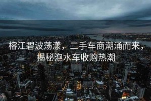 榕江碧波蕩漾，二手車商潮涌而來，揭秘泡水車收購熱潮