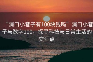 “浦口小巷子有100塊錢嗎”浦口小巷子與數字100，探尋科技與日常生活的交匯點